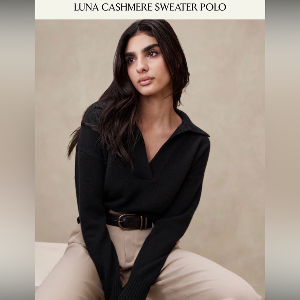 Banana Republic Luna Cashmere Sweater Polo